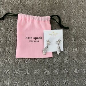 Kate Spade Silver and Pearl Flower Bouquet Earrings